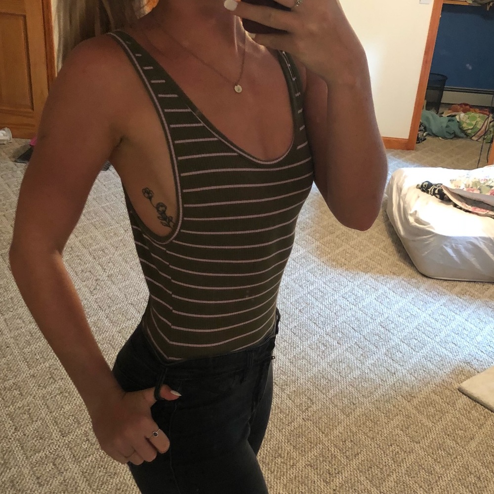 Striped urban bodysuit